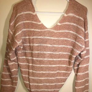 Pink and black stripped sweater